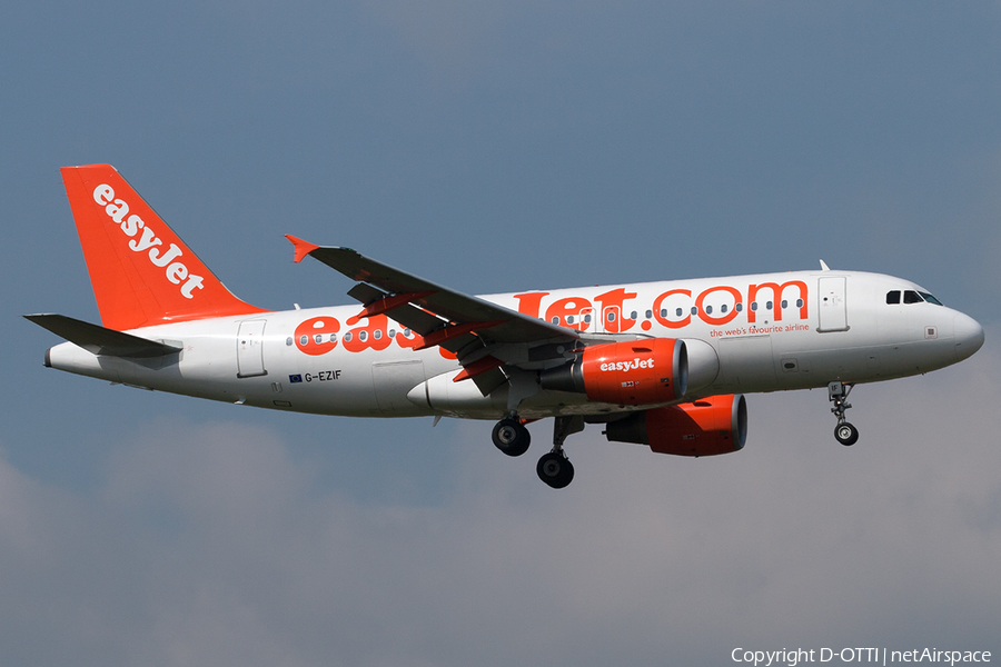 easyJet Airbus A319-111 (G-EZIF) | Photo 196304