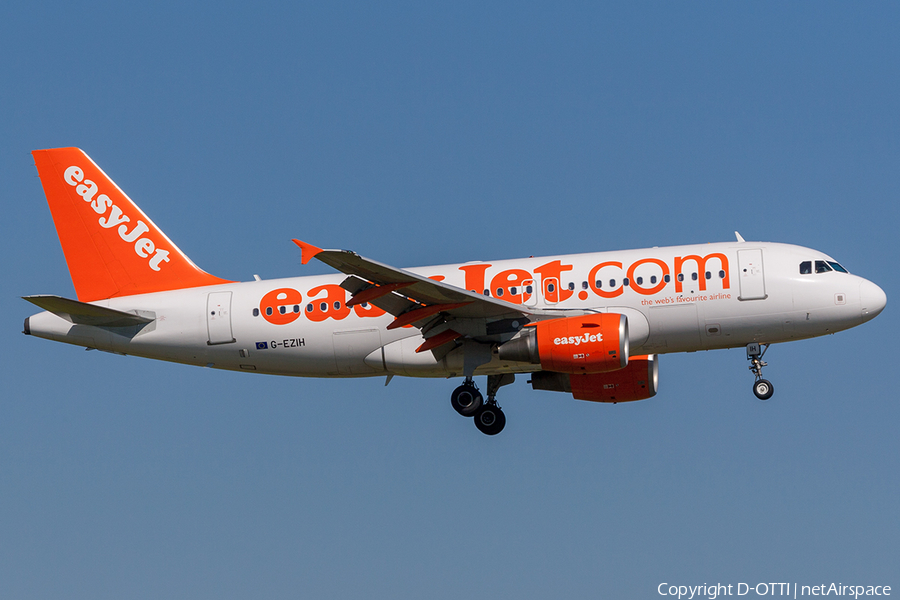 easyJet Airbus A319-111 (G-EZIH) | Photo 203102