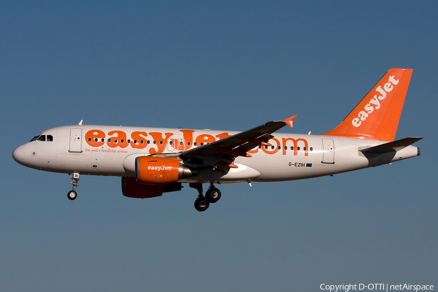 easyJet Airbus A319-111 (G-EZIH) | Photo 268623