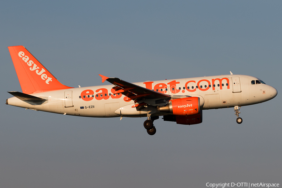 easyJet Airbus A319-111 (G-EZII) | Photo 526879