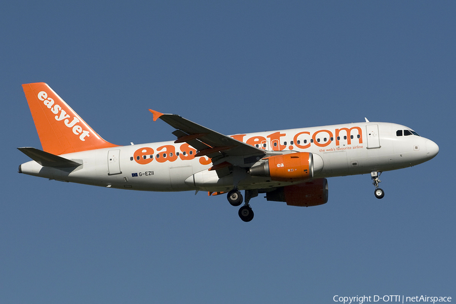 easyJet Airbus A319-111 (G-EZII) | Photo 274568