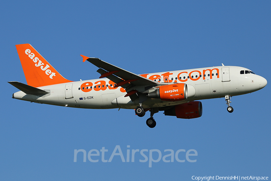 easyJet Airbus A319-111 (G-EZIK) | Photo 361095