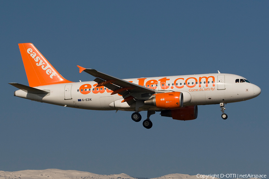 easyJet Airbus A319-111 (G-EZIK) | Photo 272147