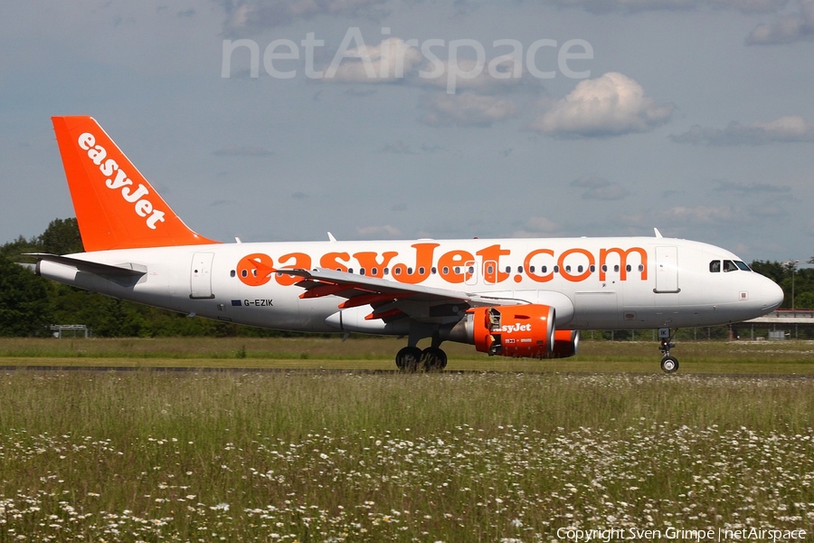 easyJet Airbus A319-111 (G-EZIK) | Photo 168661