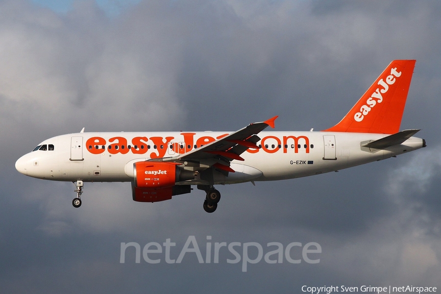 easyJet Airbus A319-111 (G-EZIK) | Photo 169152