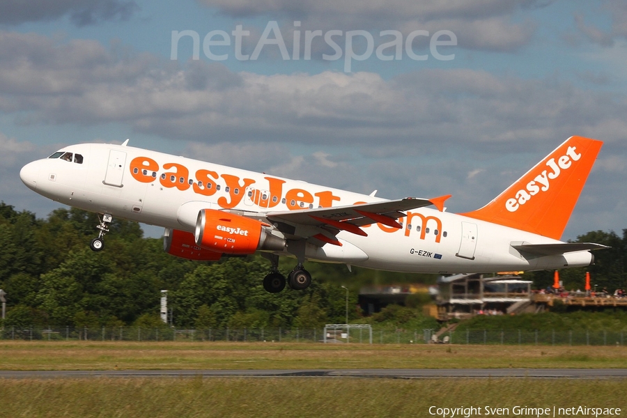easyJet Airbus A319-111 (G-EZIK) | Photo 170079