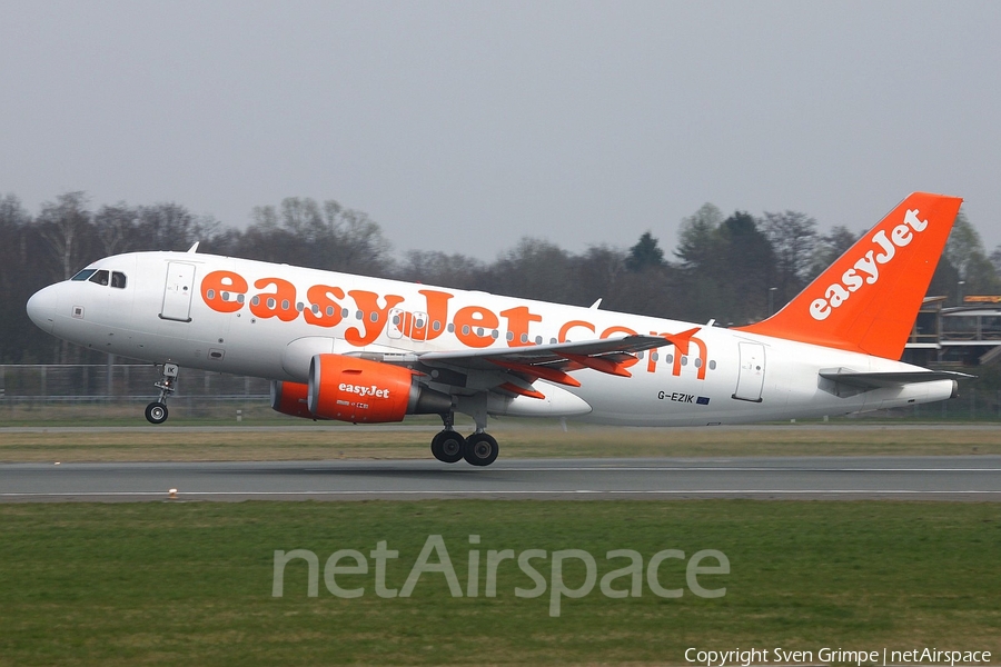 easyJet Airbus A319-111 (G-EZIK) | Photo 44464