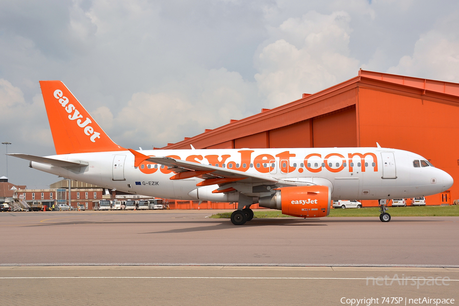 easyJet Airbus A319-111 (G-EZIK) | Photo 50989