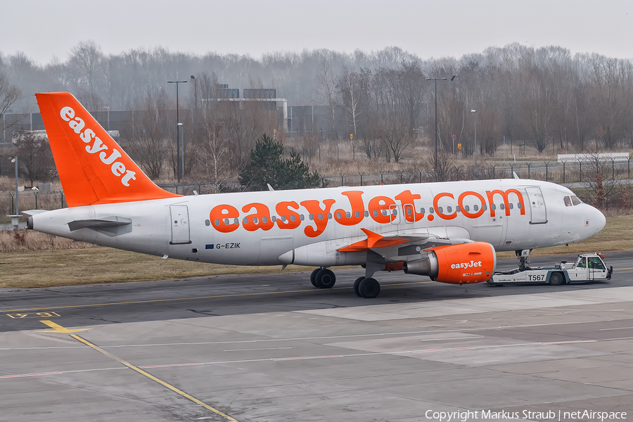 easyJet Airbus A319-111 (G-EZIK) | Photo 278135