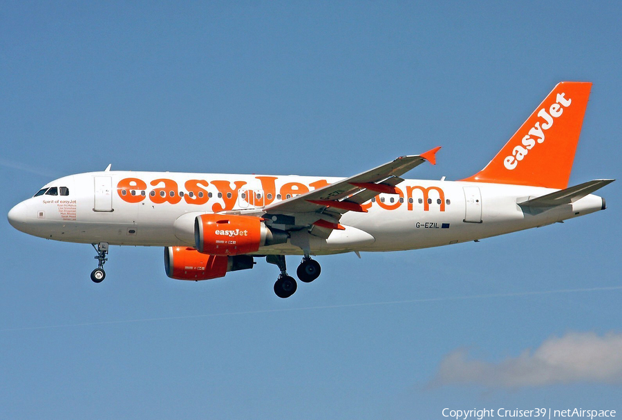 easyJet Airbus A319-111 (G-EZIL) | Photo 111820