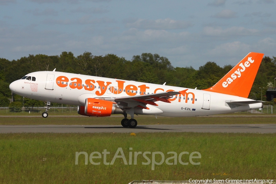 easyJet Airbus A319-111 (G-EZIL) | Photo 77035