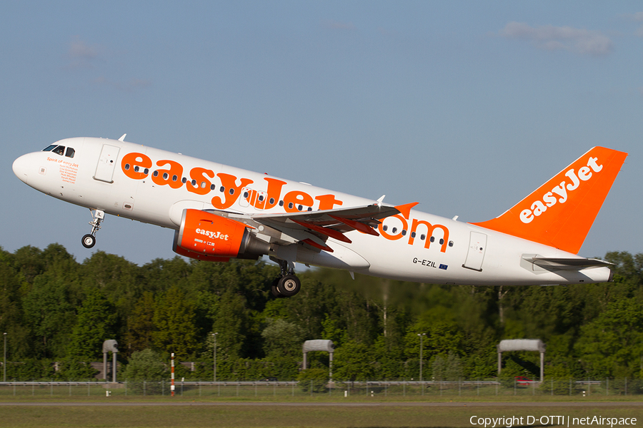 easyJet Airbus A319-111 (G-EZIL) | Photo 495014