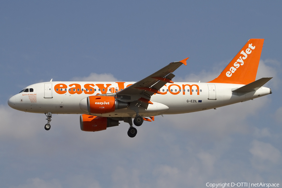 easyJet Airbus A319-111 (G-EZIL) | Photo 416130