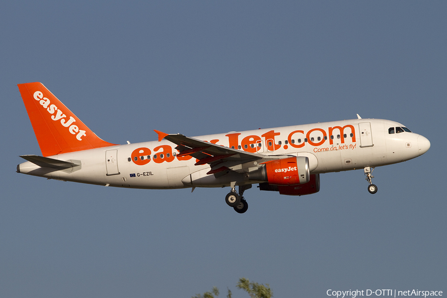 easyJet Airbus A319-111 (G-EZIL) | Photo 302786