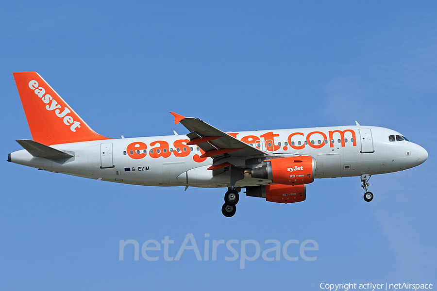 easyJet Airbus A319-111 (G-EZIM) | Photo 306653
