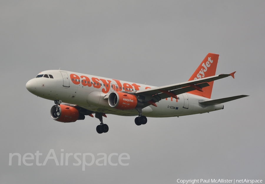 easyJet Airbus A319-111 (G-EZIM) | Photo 116673