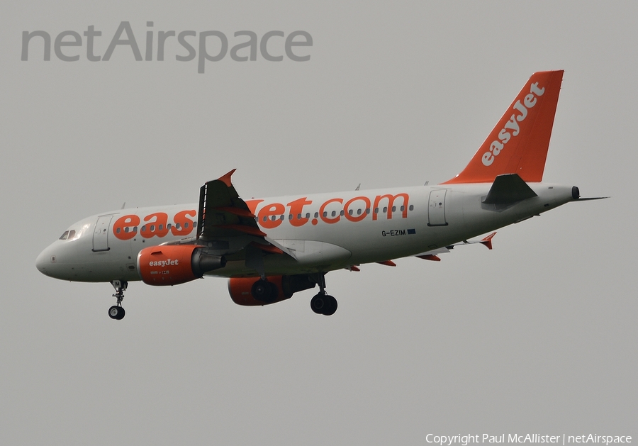 easyJet Airbus A319-111 (G-EZIM) | Photo 116674