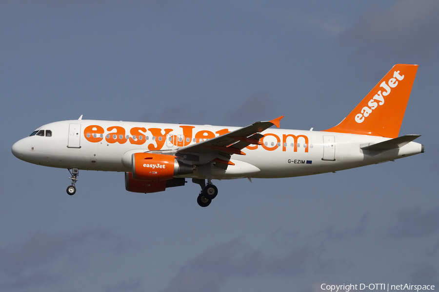 easyJet Airbus A319-111 (G-EZIM) | Photo 409094