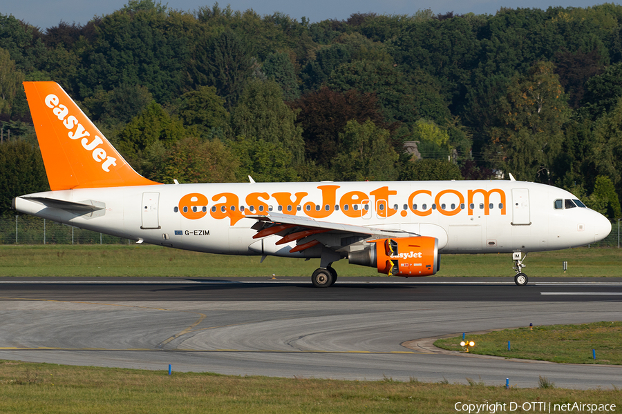 easyJet Airbus A319-111 (G-EZIM) | Photo 262208