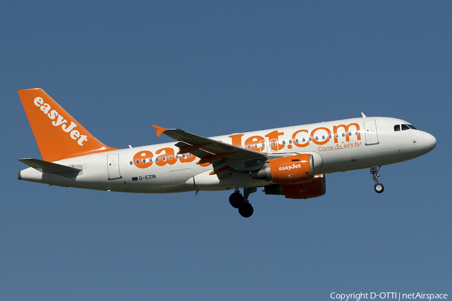 easyJet Airbus A319-111 (G-EZIN) | Photo 274573