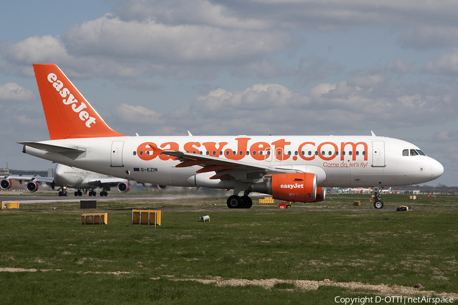 easyJet Airbus A319-111 (G-EZIN) | Photo 288204
