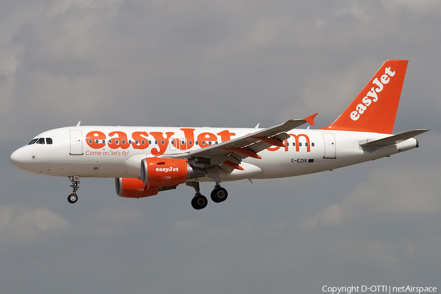 easyJet Airbus A319-111 (G-EZIV) | Photo 166384