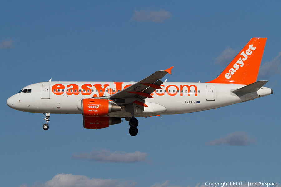 easyJet Airbus A319-111 (G-EZIV) | Photo 513315