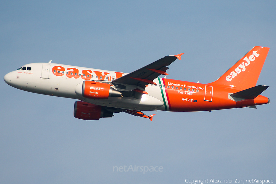 easyJet Airbus A319-111 (G-EZIW) | Photo 434516