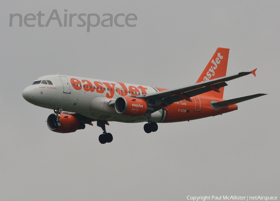 easyJet Airbus A319-111 (G-EZIW) | Photo 112466