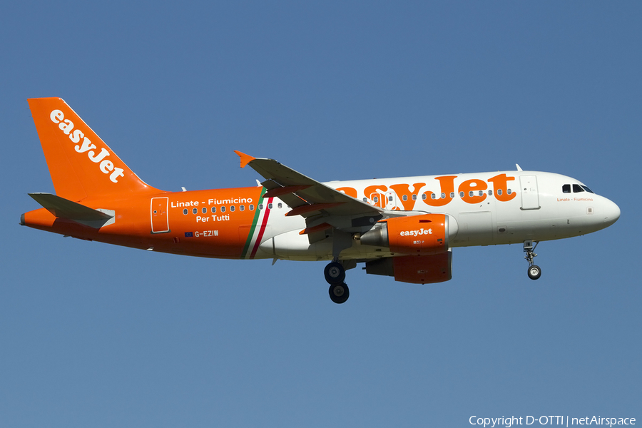 easyJet Airbus A319-111 (G-EZIW) | Photo 412768