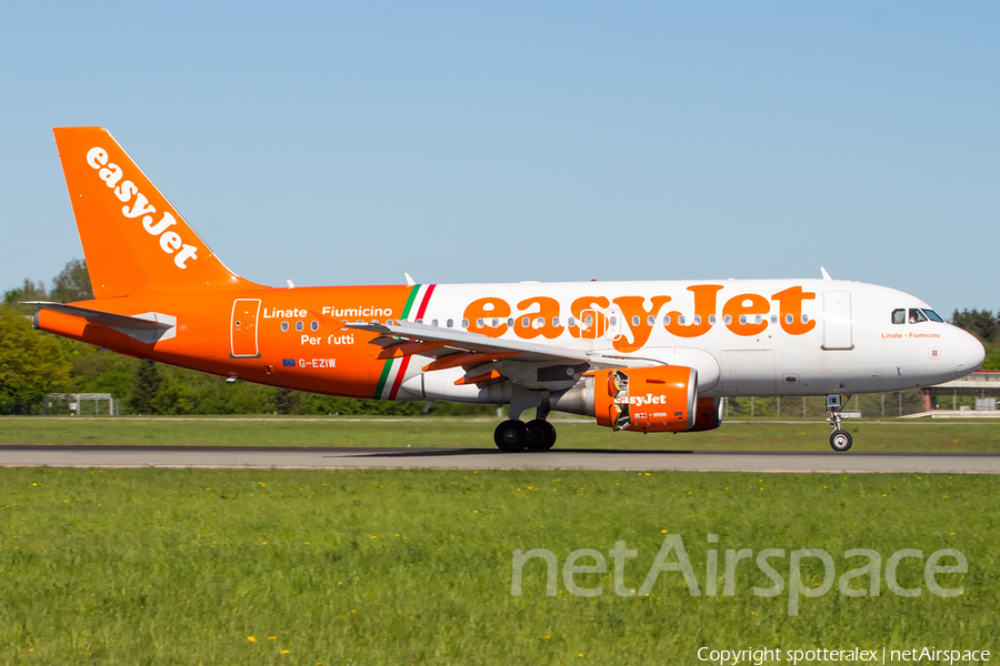easyJet Airbus A319-111 (G-EZIW) | Photo 242602