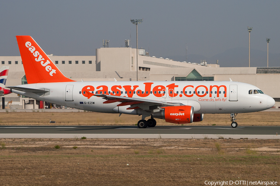 easyJet Airbus A319-111 (G-EZIW) | Photo 204685