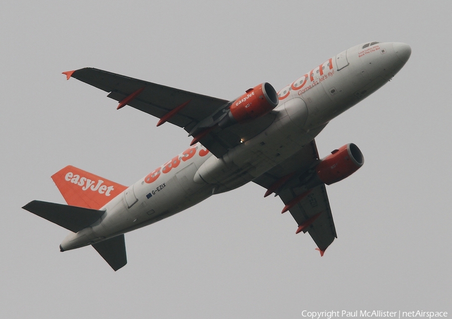 easyJet Airbus A319-111 (G-EZIX) | Photo 8894