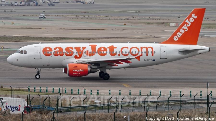 easyJet Airbus A319-111 (G-EZIX) | Photo 233593
