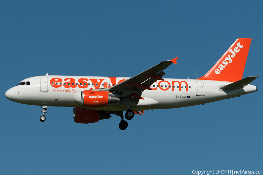 easyJet Airbus A319-111 (G-EZIZ) | Photo 202660