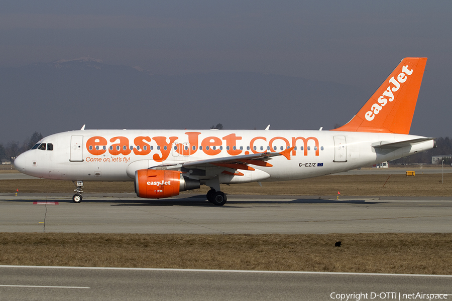 easyJet Airbus A319-111 (G-EZIZ) | Photo 376325