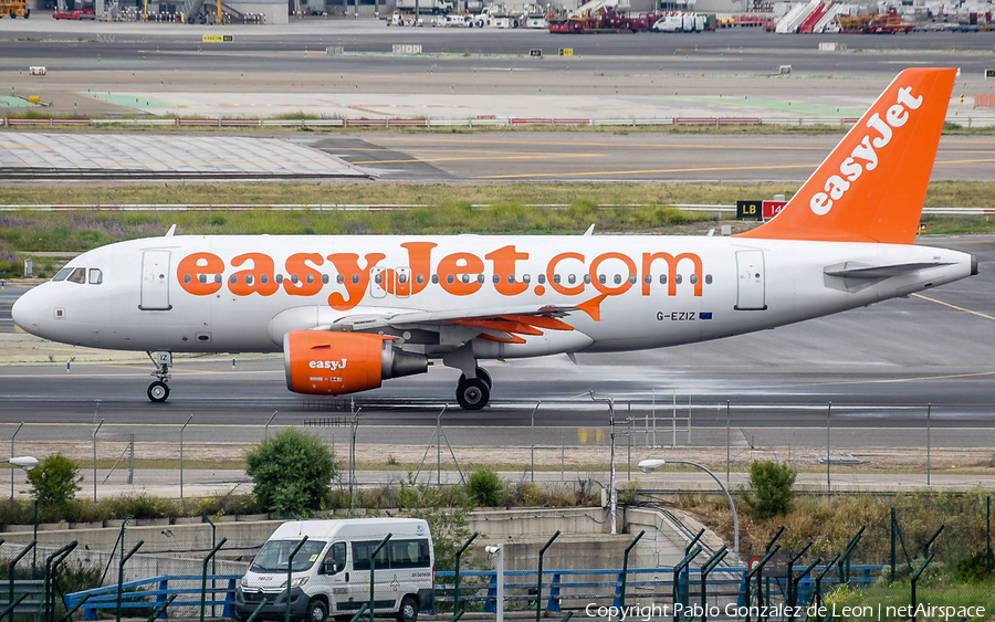 easyJet Airbus A319-111 (G-EZIZ) | Photo 339755