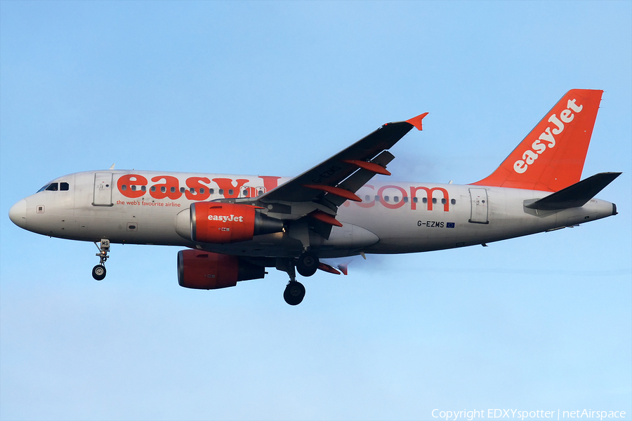 easyJet Airbus A319-111 (G-EZMS) | Photo 280207