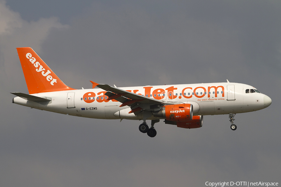 easyJet Airbus A319-111 (G-EZMS) | Photo 288289