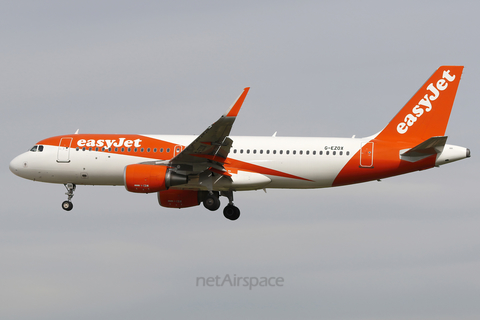 easyJet Airbus A320-214 (G-EZOX) at  Barcelona - El Prat, Spain