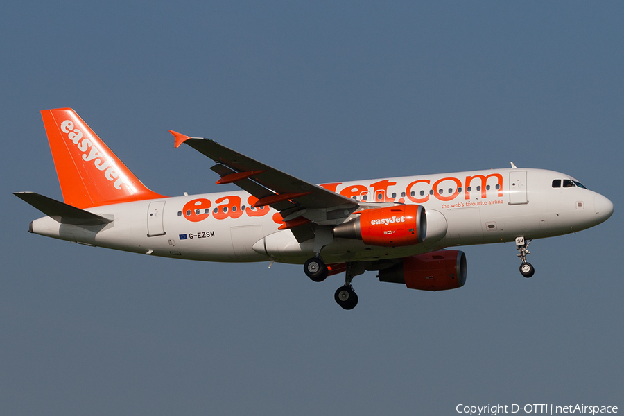 easyJet Airbus A319-111 (G-EZSM) | Photo 199008