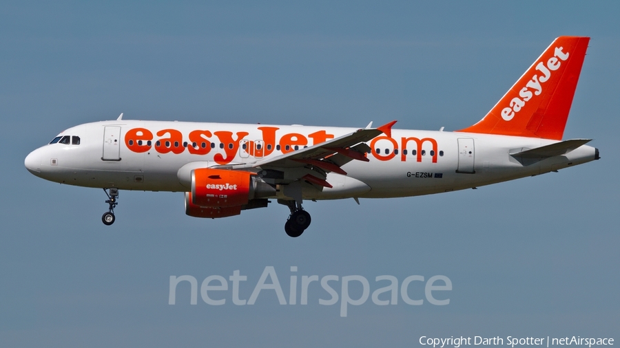easyJet Airbus A319-111 (G-EZSM) | Photo 235446