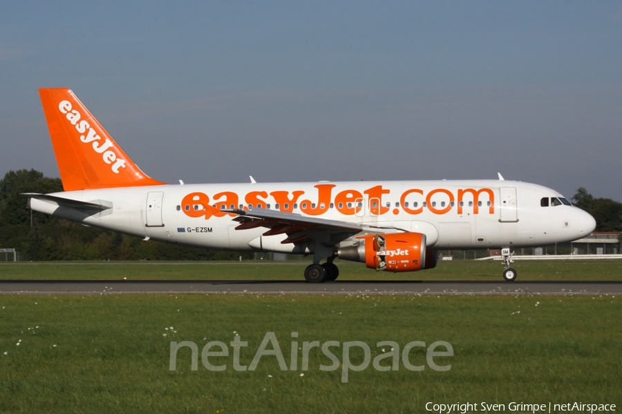 easyJet Airbus A319-111 (G-EZSM) | Photo 127726