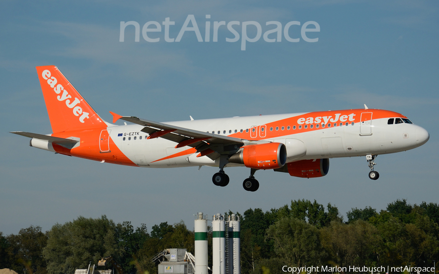 easyJet Airbus A320-214 (G-EZTK) | Photo 120047