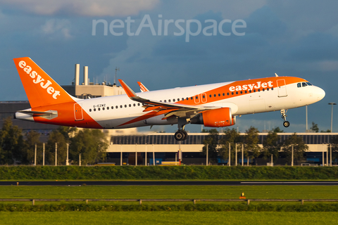 easyJet Airbus A320-214 (G-EZWZ) at  Amsterdam - Schiphol, Netherlands