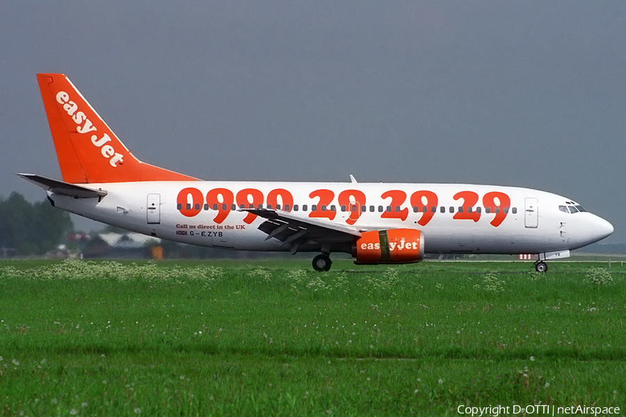 easyJet Boeing 737-3M8 (G-EZYB) | Photo 191375