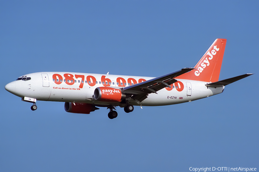 easyJet Boeing 737-33V (G-EZYK) | Photo 415867