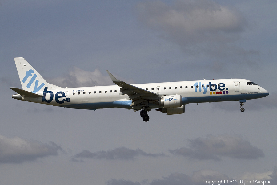 Flybe Embraer ERJ-195LR (ERJ-190-200LR) (G-FBEA) | Photo 288131