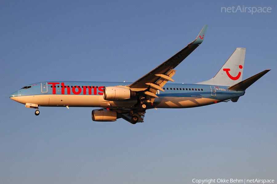 Thomson Airways Boeing 737-8K5 (G-FDZA) | Photo 49037