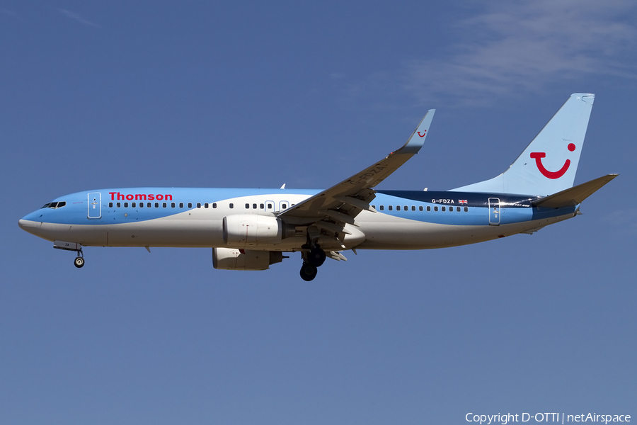 Thomson Airways Boeing 737-8K5 (G-FDZA) | Photo 414964